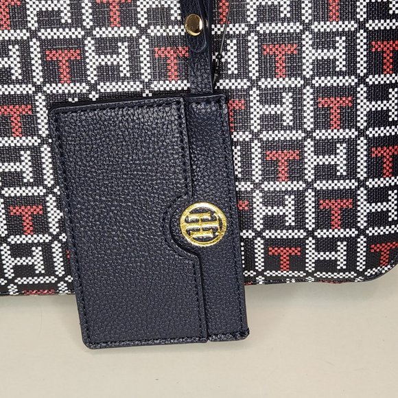 Tommy Hilfiger Navy North South Satchel with Detachable Pouch - NWT - Picture 5 of 12